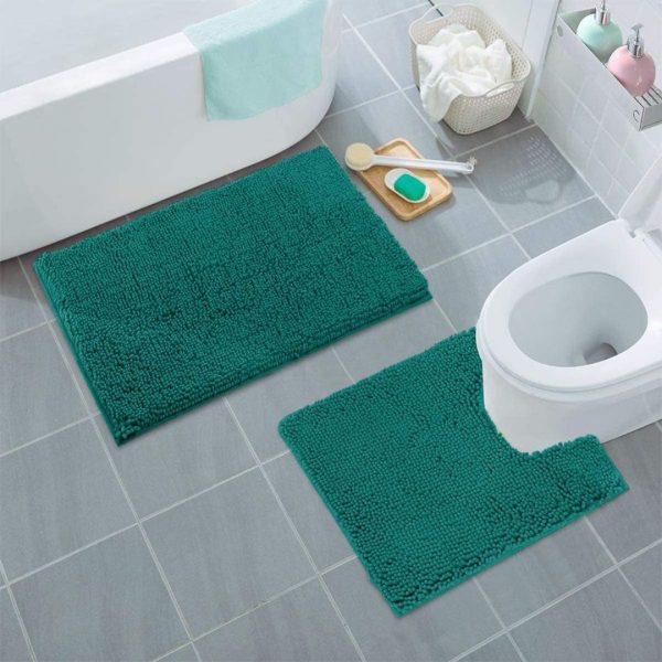 2Piece Luxury Bathroom Mats in Assorted Colours.