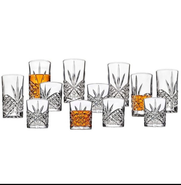 Dublin 12 Piece set of 6 Dof Glasses & 6 Higball Glasses