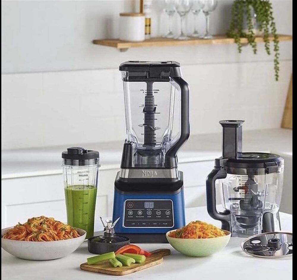 Ninja 3 in 1 Food Processor with Auto IQ - blue