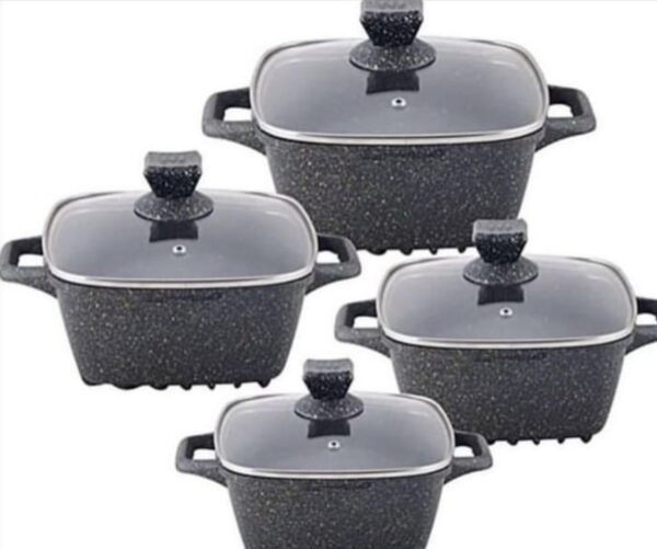 Marbell  Diecast Square  Stockpot 4pc