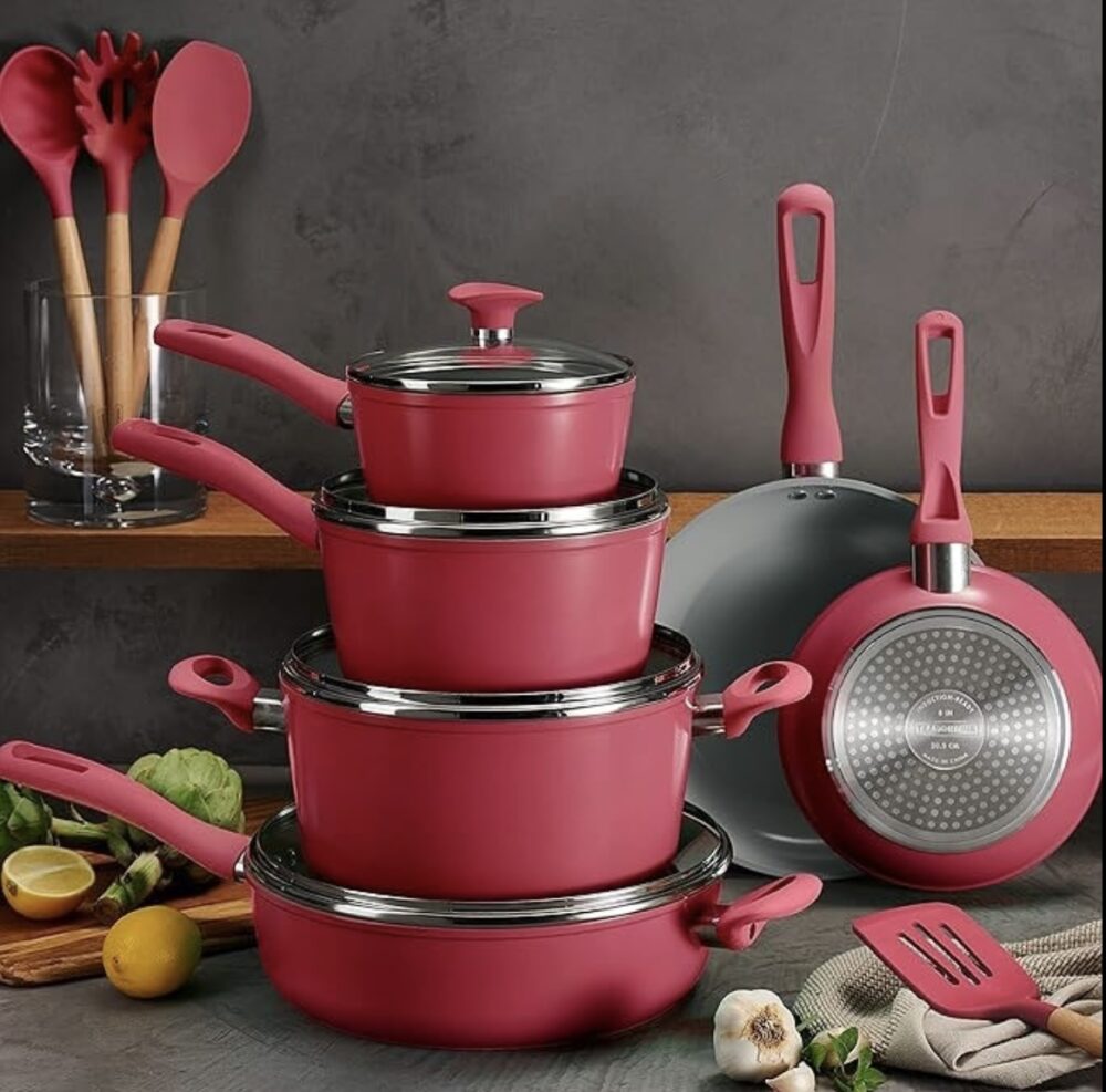 Tramontina 14 pc Ceramic induction ready cookware set - Image 2