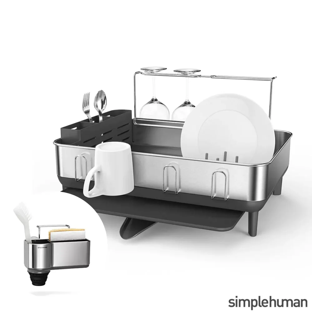 Simplehuman Dish Rack and Sink Caddy Bundle - Image 2
