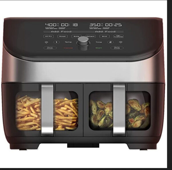 Instant Vortex Plus Dual Drwawer 8 in 1/ Air Fryer with ClearCook Stainless Steel