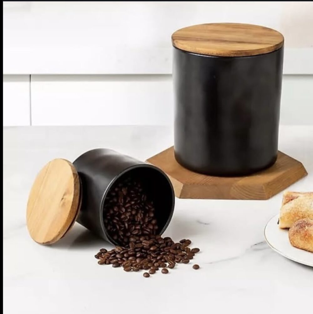 Member's Mark 4-piece Canister With Acacia Wood Lid Set, pick colour - Image 4