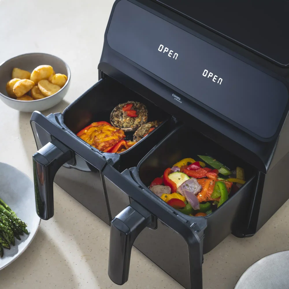 Cooks Professional Dual Air Fryer | XL 8L Capacity | 1700W | Digital Display | Black - Image 5
