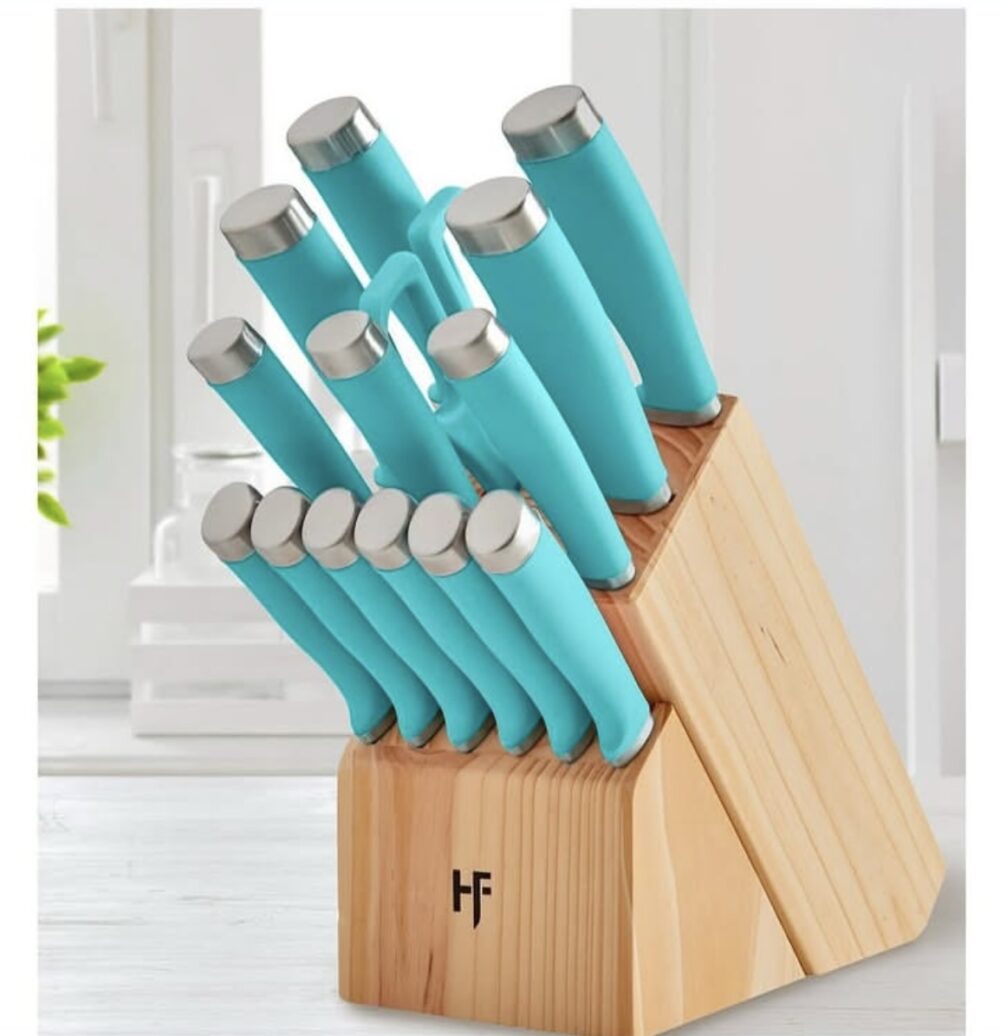 HAMPTON FORGE Epicure True Aqua 15 Pc Block Set - Image 2