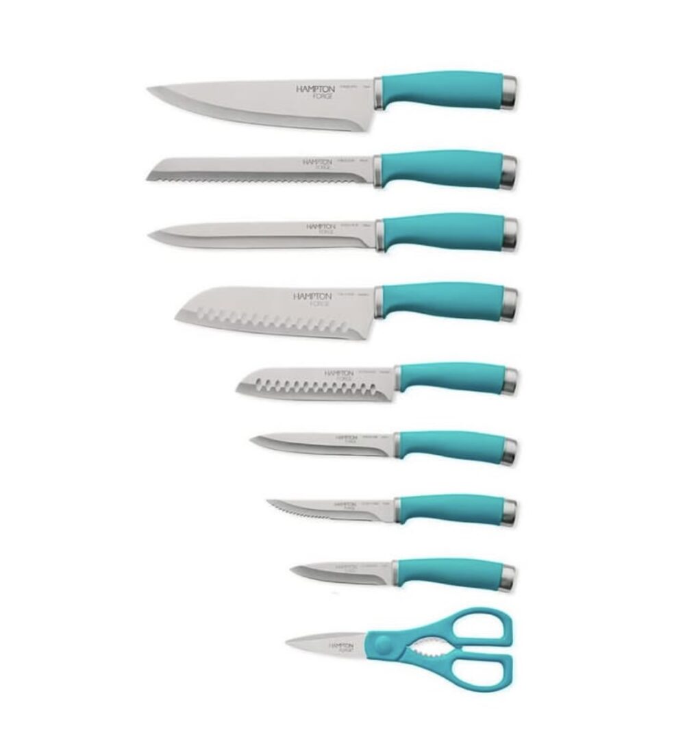 HAMPTON FORGE Epicure True Aqua 15 Pc Block Set - Image 4