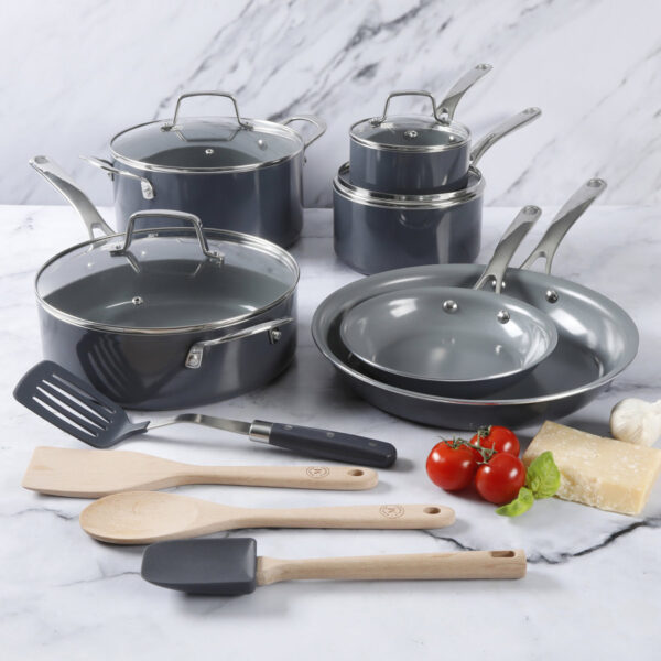 Martha Stewart 14 Piece Aluminum Non Stick Cookware Set