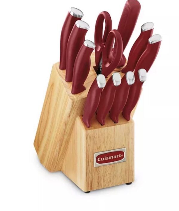 Cuisinart 12 Piece Color Pro Collection 12 Piece Knife Block Set, Red