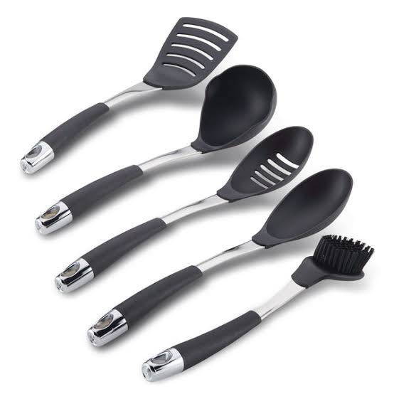 Circulon Harmony Tools 5 Piece Nylon Tool Set, Black