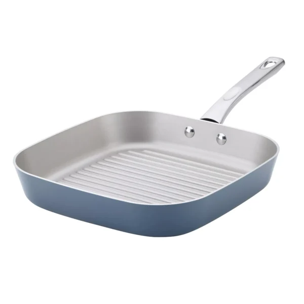 Porcelain Enamel Nonstick Square Grill Pan