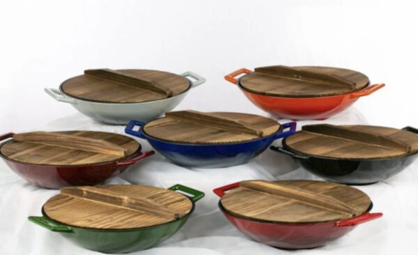 36cm Enamelled Wok  Various colours