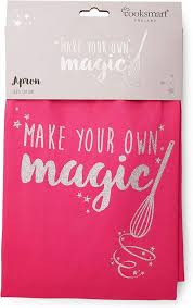Multi colour, Rectangle Cooksmart Make Your Own Magic Apron Pink Image 3