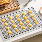 1pc Baking Cake Cooling Rack Bread Cooling Rack Black Non Stick Grill