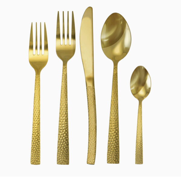 Megachef Silverware Utensil Flatware Set, 20 Piece, Gold