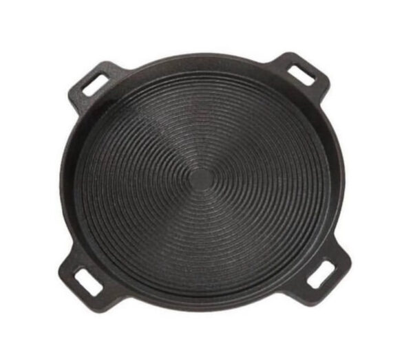 Home Complete  Cast Iron Pizza Pan 14" Skillet for Cooking, Baking, Grilling
