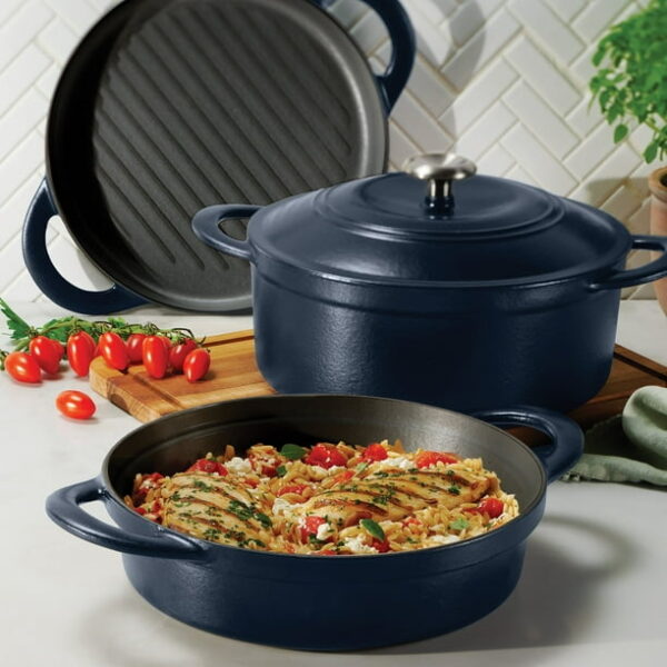 Tramontina 4 Pcs Enamelled Cast Iron Nesting Cookware Set