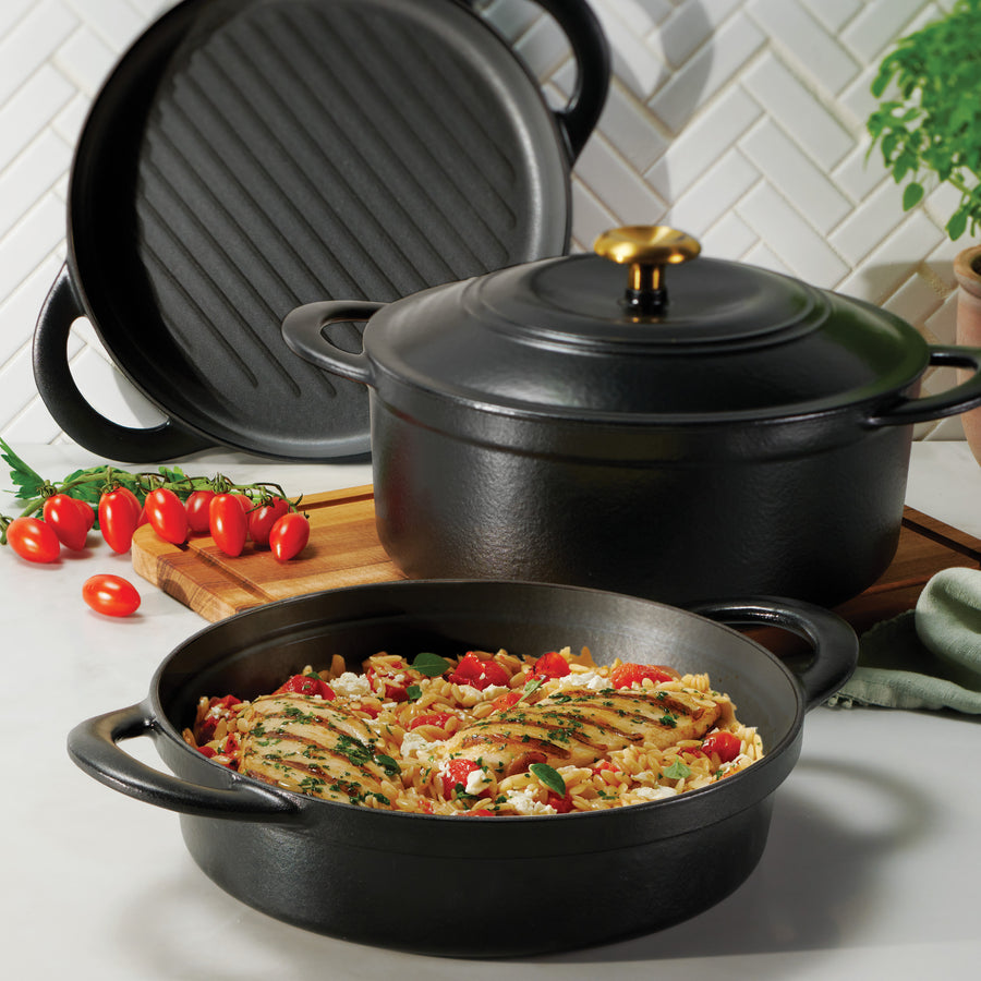 Tramontina 4 Pcs Enamelled Cast Iron Nesting Cookware Set Image 2