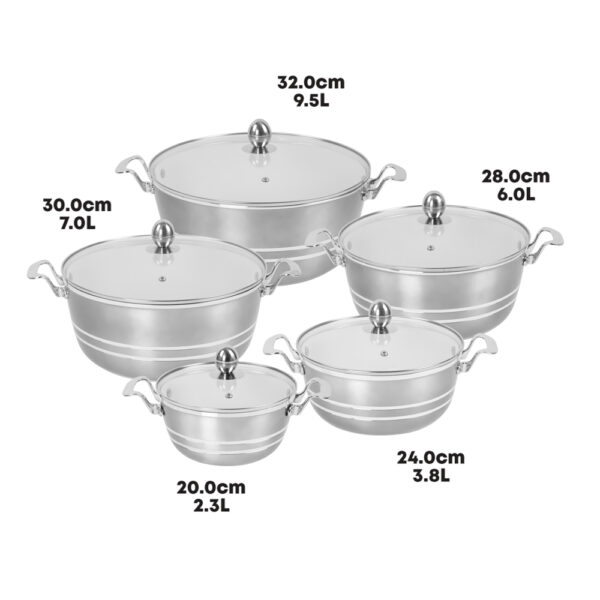 Mianra Seramiq Stockpot Set 5pc Quartz Cookware Set