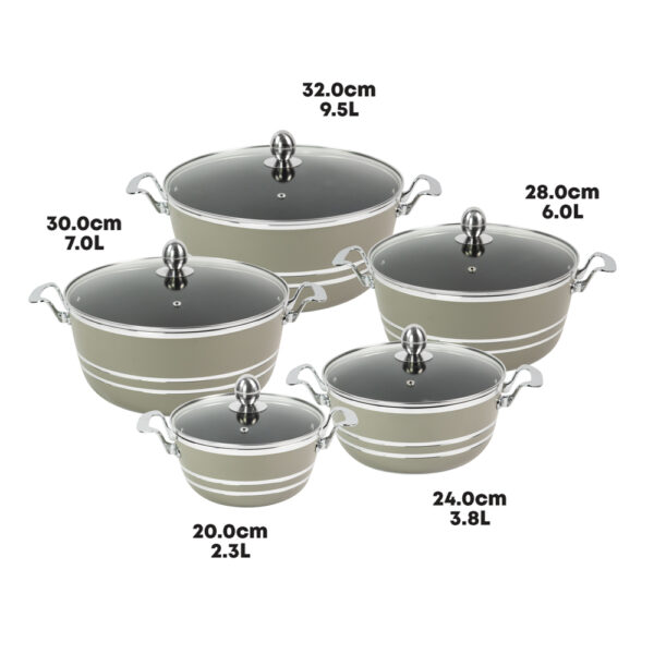 Mianra Seramiq Stockpot Set 5pc Cookware Set