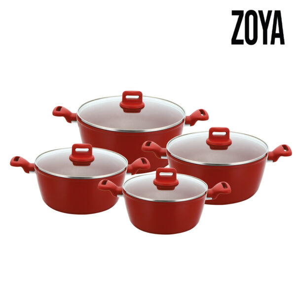 Zoya Stockpot Set 4pc Red