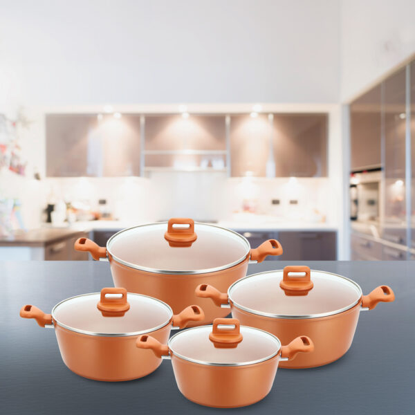 Zoya Stockpot Set 4pc Copper Cookware Set